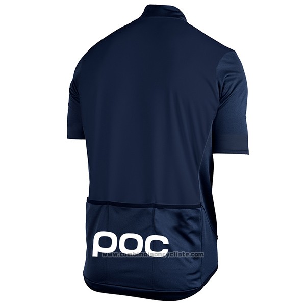 2017 Maillot Cyclisme POC Fondo Elements Bleu Manches Courtes et Cuissard